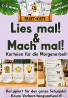 Vorschau - Bildkarten - Paketkiste | Lies mal & Mach mal – Karteien für die Morgenarbeit - Deckblatt