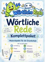 Vorschau - Unterrichtsreihen - Materialpaket zur wörtlichen Rede (vorangestellter, nachgestellter Begleitsatz und Begleitsatz in der Mitte) - Deckblatt