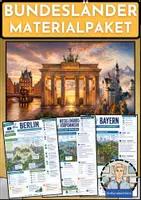 Vorschau - Arbeitsblätter - DIE BUNDESLÄNDER - Merkblätter, Arbeitsblätter & Lösungen | Erdkunde Sek I - Deckblatt
