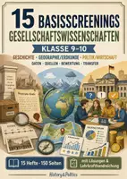 Vorschau - Arbeitsblätter - 15 Basisscreenings Gesellschaftswissenschaften Klasse 9–10 - Deckblatt