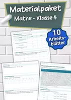 Vorschau - Arbeitsblätter - Materialpaket – Mathematik Klasse 4 – Arbeitsblätter - Deckblatt