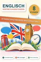 Vorschau - Arbeitsblätter - Vertretungsstunden Englisch Paket – 8 komplette Stunden Klasse 5-8 - Deckblatt