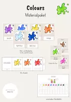 Vorschau - Stationenlernen - Materialpaket Colours (Farben) - Deckblatt