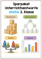 Vorschau - Stundenentwürfe - Unterrichtsentwürfe Klasse 3 (Mathematik) - Deckblatt