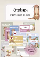 Vorschau - Arbeitsblätter - wachsendes Bundle: Klassentier Otter I Otterklasse - Deckblatt