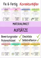 Vorschau - Test - Materialpaket: AUFSÄTZE BEWERTEN I Fix & Fertig Korrekturhilfen I Kriterien, Checkliste, Notenschlüssel, Selbstreflexion I Klasse 3/4 I Editierbar - Deckblatt
