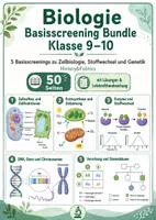 Vorschau - Arbeitsblätter - Biologie Basisscreening Bundle Klasse 9–10 - Deckblatt