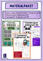 Vorschau - Unterrichtsreihen - Zahlenraum 100 entdecken und üben – umfangreiches Materialpaket - Deckblatt