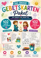 Vorschau - Mal- und Bastelvorlagen - 🙏 Das große Gebetskarten-Paket – 204 liebevolle Gebete für Kinder - Deckblatt