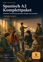 Vorschau - Arbeitsblätter - Spanisch A2 Komplettpaket – Schulstart, Vertretung, Sprechen, Escape & Lernstand - Deckblatt
