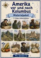 Vorschau - Stundenentwürfe - Materialpaket: Kolumbus - Magellan - Wikinger - Amerika - Maya, Inka & Azteken - Aufbruch in eine neue Welt, Dokumentation, QR-Code - Deckblatt