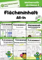 Vorschau - Arbeitsblätter - Flächeninhalt berechnen – Komplettpaket | Klasse 4–5 - Deckblatt