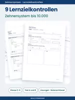 Vorschau - Test - Komplettpaket - 9 Tests zum Stellenwertsystem - Test A und B mit Lösungen - Deckblatt