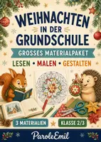 Vorschau - Arbeitsblätter - Weihnachten in der Grundschule – großes Materialpaket | Lesen, Malen & Gestalten - Deckblatt
