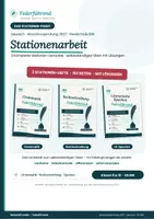 Vorschau - Unterrichtsreihen - Stationenarbeit Deutsch 3er-Paket – Grammatik · Rechtschreibung · Literarische Epochen | Abschlussprüfung 2027 | Klasse 9/10 RS Baden-Württemberg | Federführend - Deckblatt