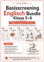 Vorschau - Arbeitsblätter - Basisscreening Englisch Bundle Klasse 5–6 - Deckblatt