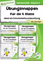 Vorschau - Arbeitsblätter - Übungsmappen Mathematik 4. Klasse | Vorbereitung auf alle 4 Schularbeiten - Deckblatt