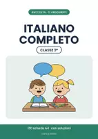anteprima - Esercizi - 📚 Italiano classe terza: il programma con 130 schede - Pagina di copertina