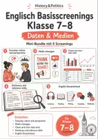 Vorschau - Arbeitsblätter - Englisch Basisscreenings Klasse 7–8 Daten & Medien - Deckblatt