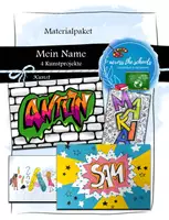 Vorschau - Mal- und Bastelvorlagen - Mein Name (Kunstideen zum Schulanfang): Materialpaket - Deckblatt