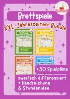 Vorschau - Stundenentwürfe - XXL-Brettspiel-Bundle – durch das ganze Schuljahr | Grundschule | DaZ/DaF/Deutsch - Deckblatt