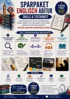 Vorschau - Unterrichtsreihen - Englisch Abitur – Skills & Textarbeit | Textanalyse, Mediation, Listening, Characterisation & Writing Sek II - Deckblatt