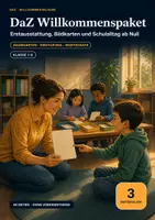 Vorschau - Arbeitsblätter - DaZ Willkommenspaket – Erstausstattung, Bildkarten & Schulalltag A0 - Deckblatt