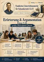 Vorschau - Arbeitsblätter - Erörterung & Argumentation Klasse 9-10 – großes Materialpaket Deutsch - Deckblatt