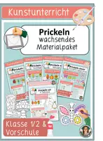 Vorschau - Arbeitsblätter - Prickeln zur Schulung der Feinmotorik - wachsendes Materialpaket - Deckblatt