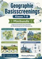 Vorschau - Arbeitsblätter - Geographie Basisscreenings Klasse 7–8 Minibundle - Deckblatt
