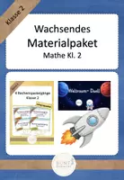 Vorschau - Arbeitsblätter - Wachsendes Materialpaket Mathe Kl. 2 - Deckblatt