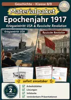 Vorschau - Stundenentwürfe - Epochenjahr 1917: Russische Revolutionen und Kriegseintritt der USA | Materialpaket - Deckblatt