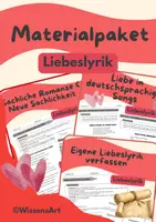 Vorschau - Arbeitsblätter - Materialpaket: Liebeslyrik - Deckblatt
