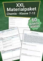 Vorschau - Arbeitsblätter - XXL Materialpaket - Chemie Arbeitsblätter Klasse 7 bis 12 - Deckblatt