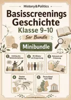 Vorschau - Arbeitsblätter - Basisscreenings Geschichte Klasse 9–10 5er Bundle - Deckblatt