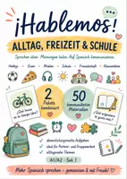 Vorschau - Arbeitsblätter - ¡Hablemos! Mehr Spanisch sprechen! – Alltag, Freizeit & Schule | 50 kommunikative Sprechanlässe Spanisch A1/A2 | Partner- & Gruppenarbeit | Sek I - Deckblatt