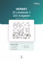 Vorschau - Arbeitsblätter - Herbst – 25 Lesetexte zum Leseverständnis | 200 Aufgaben & Lösungen | Klasse 3–4 - Deckblatt