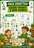 anteprima - Esercizi - Pack didattico esseri viventi e non viventi - Pagina di copertina