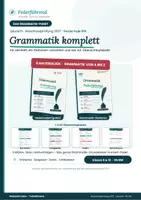 Vorschau - Stundenentwürfe - Grammatik Komplettpaket Deutsch – Feldermodell-Heft + Stationenarbeit + 4 Übersichtsplakate | Abschlussprüfung 2027 | Klasse 9/10 RS Baden-Württemberg | Federführend - Deckblatt