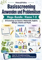 Vorschau - Arbeitsblätter - Basisscreening Anwenden und Problemlösen Klasse 7–8 - Deckblatt