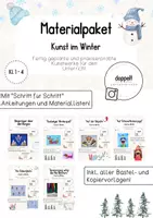 Vorschau - Stundenentwürfe - Materialpaket "Winter" - KUNST | Klasse 1-4 - Deckblatt