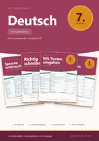 Vorschau - Arbeitsblätter - Deutsch 7 Realschule - Komplettpaket + Lernzielkontrollen - Deckblatt