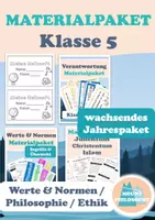 Vorschau - Arbeitsblätter - Werte und Normen Klasse 5 - Deckblatt