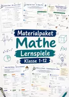 Vorschau - Arbeitsblätter - Materialpaket Mathe Lernspiele Klasse 1–12 | abwechslungsreiche Arbeitsblätter zum Üben, Wiederholen & Festigen - Deckblatt