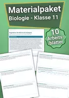 Vorschau - Arbeitsblätter - Materialpaket - Biologie Klasse 11 - Arbeitsblätter - Deckblatt