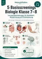 Vorschau - Arbeitsblätter - 5 Basisscreenings Biologie Klasse 7–8 - Deckblatt