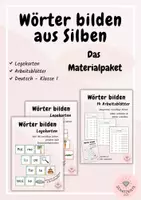 Vorschau - Stundenentwürfe - Lautgetreue Wörter bilden mit Silben | Legekarten & Arbeitsblätter | Deutsch Klasse 1 - Deckblatt