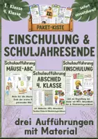Vorschau - Arbeitsblätter - Lehrerkiste - zwei Aufführungen für die 1. Klasse | Einschulung & Schuljahresabschluss - Deckblatt