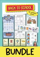 Vista previa - Hojas de trabajo - Pack Back to School Inglés Primaria – Material Didáctico para 3º y 4º de Primaria - Portada