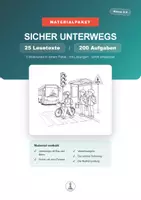Vorschau - Arbeitsblätter - Sicher unterwegs | 25 Lesetexte mit 200 Aufgaben & Lösungen – Leseverständnis Klasse 3–4 - Deckblatt